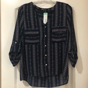 Alice Blue Tompkins Two Pocket Blouse